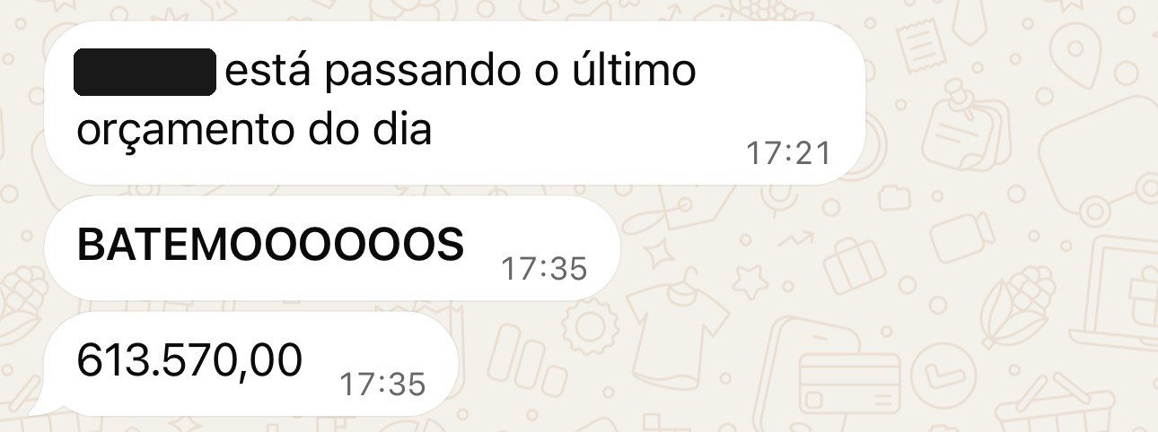 Mensagem: Batemos! 613.570,00